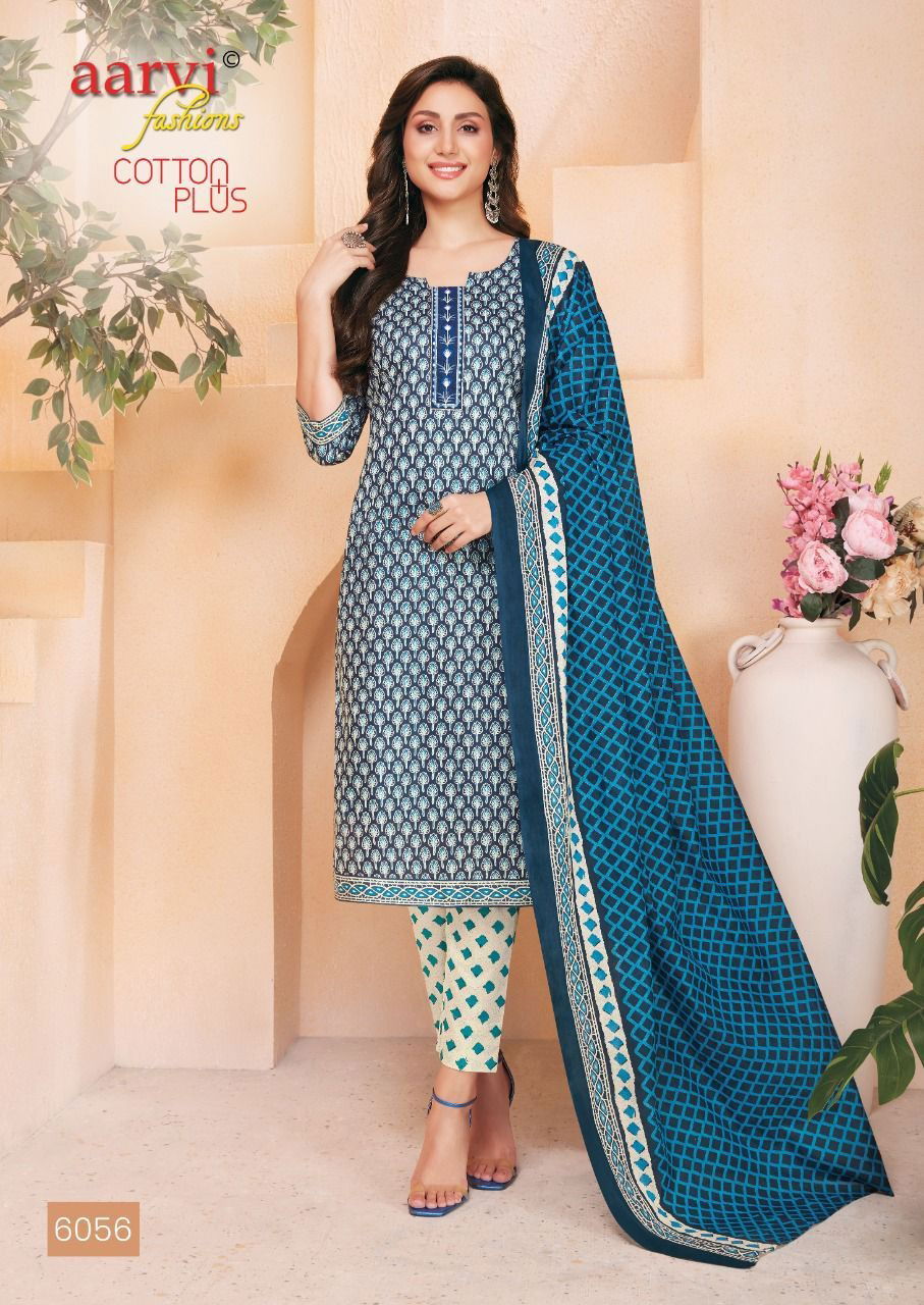 Aarvi Fashion Cotton Fancy Casual Wear Printed Designer Dress Material Collection